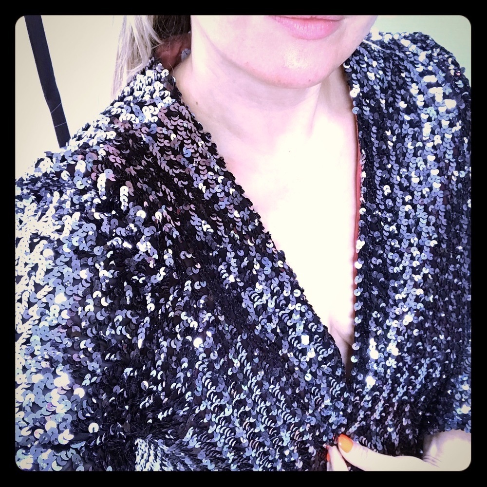 Vintage Silver Sequin Lined Jacket - Unique! - image 1